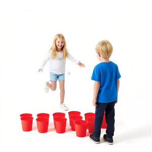 Ensemble de 12 seaux + 2 balles pour adultes et enfants, utilisation intérieure et extérieure, jeu de lancer de balles TX PY-03 - Product Image 3