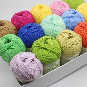 50g 5 Brins de Fil de Coton Peigné Doux pour Crochet, Tricot Manuel et Artisanat DIY, 120m Laine pour Crochet - Product Image 3