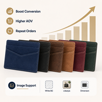 Porte-cartes raffiné en cuir souple pour marques de détail, cadeaux d'entreprise et usage quotidien – Étui fin pour cartes avec finition peinte sur les bords