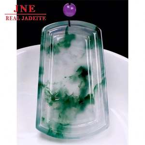 Myanmar mina madera alto hielo flotante flor montaña agua marca colgante Jade joyería COLLAR COLGANTE para amigos - Product Image 5