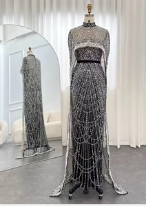 S0246Y Nuovo Abito da Sera/Festa da Donna alla Moda <span class=keywords><strong>con</strong></span> Collo Alto, <span class=keywords><strong>Maniche</strong></span> <span class=keywords><strong>Lunghe</strong></span>, <span class=keywords><strong>Paillettes</strong></span> e Perline, Modello a Sirena - Product Image 6