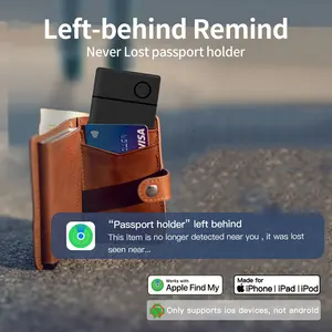 Rsh carteira rastreador localizador de cartões Mfi ultra fino Bluetooth etiqueta de rastreamento bagagem inteligente funciona com Apple encontrar meu