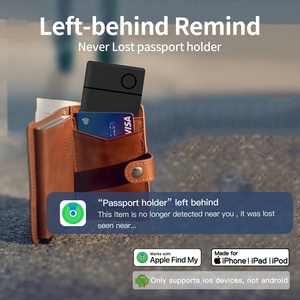 RSH dompet pelacak kartu pencari MFi bersertifikat Ultra tipis Bluetooth Track Tag bagasi pencari lokasi barang pintar bekerja dengan Apple Find My