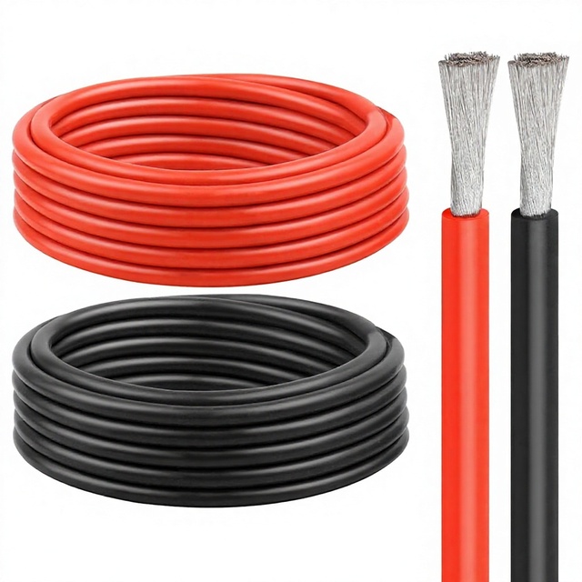 Electric Vehicle Battery Cable 10AWG High Voltage 600V Flexible Tinned Copper 200C Silicone Wire IP65 EV Charging Station