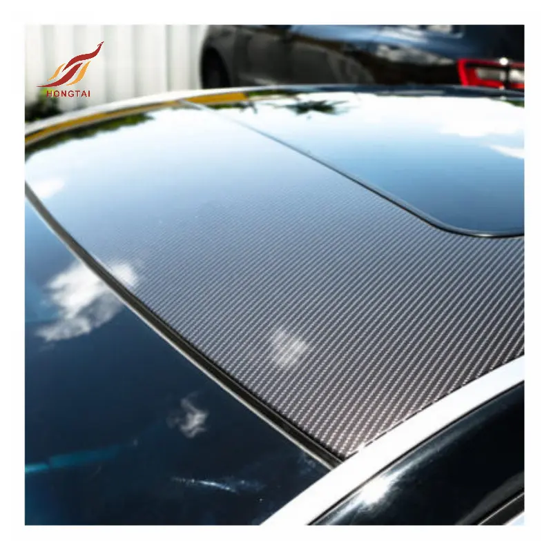 popular design 5d car black sticker film vinyl wrap matte forged carbon fiber 5d car film
