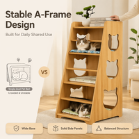 Arbre à chat en bois massif avec plateau en sisal : peu encombrant, antidérapant, jouet griffoir pour chat, griffoir pour arbre à chat.