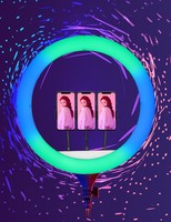 Éclairage photographique ABS avec support tripied avec anneau lumineux LED lumière selfie pour studio photographie vidéo prise de vue caméra téléphone
