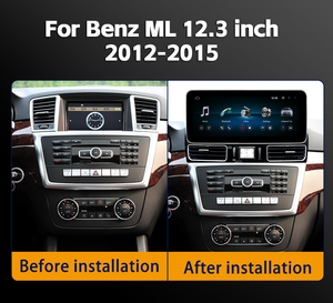 12,3-Zoll Kabelloses Carplay für Mercedes Benz ML Android Auto-Bildschirm Radio mit GPS-Navigation Multimedia-DVD-Player - Product Image 1
