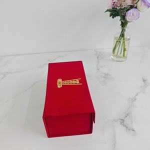 Boîte de rangement magnétique de style <span class=keywords><strong>livre</strong></span> rouge <span class=keywords><strong>bordeaux</strong></span> de haute qualité pour emballage de vin haut de gamme - Product Image 3