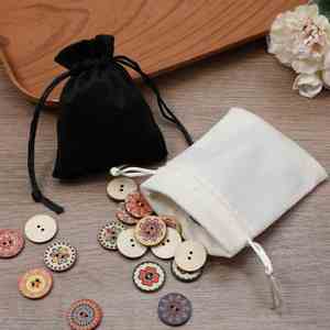 Pochette d'emballage pour bijoux en velours personnalisée avec cordon de serrage, pour bagues et clous, imprimée à l'écran, sac cosmétique recyclable - Product Image 2