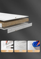 Meuble TV Moderne Centre de Divertissement Meuble TV avec Grande Console de Rangement Table Meuble Média pour Salon Chambre Blanc