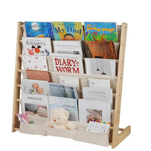 Étagère à livres pour enfants Space Saver, 7 niveaux, organisateur <span class=keywords><strong>de</strong></span> livres <span class=keywords><strong>en</strong></span> <span class=keywords><strong>bois</strong></span>, porte-livres pour tout-petits avec poches profondes pour salle <span class=keywords><strong>de</strong></span> jeux, chambre d'enfant, chambre à coucher - Product Image 1