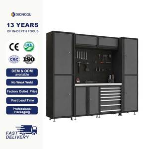 Sistema Modulare di Armadietti <span class=keywords><strong>per</strong></span> Garage con Pannello Forato, <span class=keywords><strong>Banco</strong></span> <span class=keywords><strong>da</strong></span> <span class=keywords><strong>Lavoro</strong></span>, Armadietti Alti e Cassetti Portautensili <span class=keywords><strong>per</strong></span> l'Organizzazione di Officine Domestiche - Product Image 1