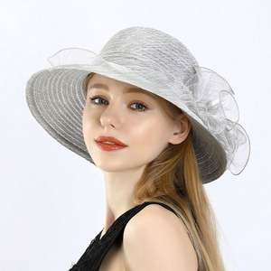 Evergrowing Character Style <b>Wedding</b> <b>Hats</b> <b>for</b> <b>Women</b> 3D Embroidery Organza Casual Beach Sports Party Use Four Seasons Model LS0815 - Product Image 2