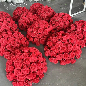 Boules de fleurs artificielles en soie pour la décoration de mariage et de Noël/Nouvel An, élégante composition centrale, <span class=keywords><strong>centre</strong></span> de table de mariage - Product Image 1