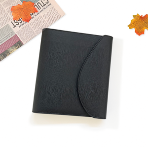 Black Custom Logo PVC Plastic <strong>A5</strong> Elastic Closure Notebook Cover <strong>Binder</strong> - Product Image 2