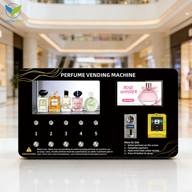 VFresh Factory Direct Sale Smart Customized Stainless Steel Perfume Spray Vending Machine Touchscreen Display Multiple Payment