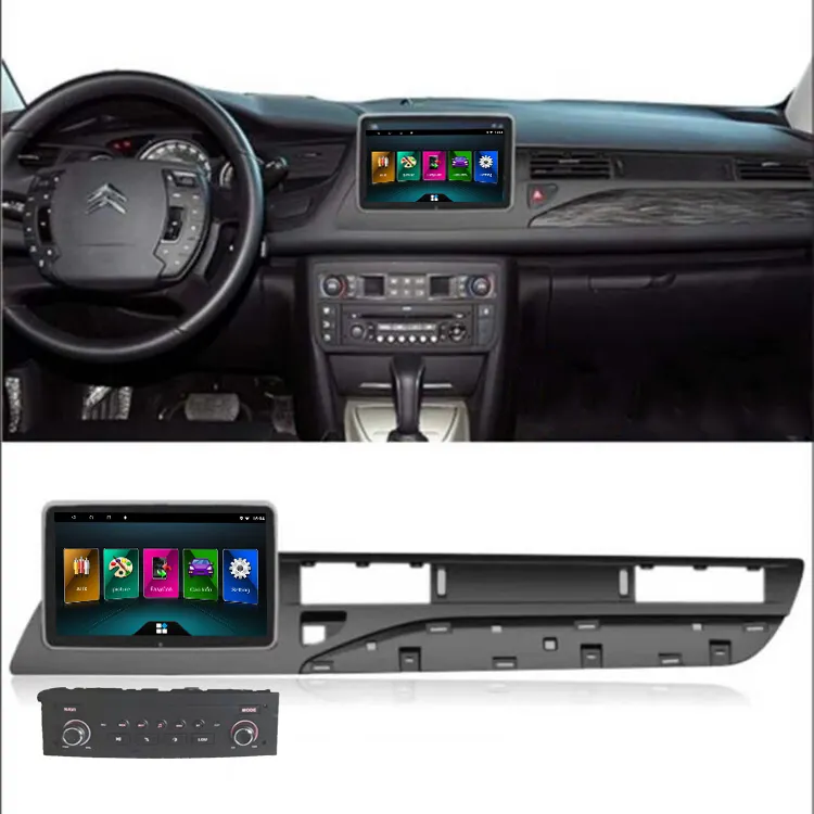 Autoradio Android, lecteur dvd, vidéo, Google Play, CarPlay, mirrorlink, pour voiture citroën C5 (2010 — 2012)