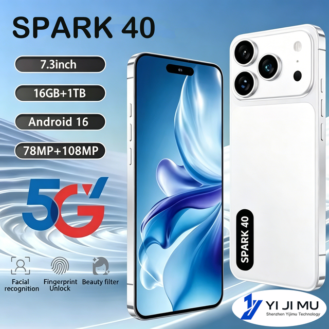 TECON 2026 NEW Spark40 1TB Android 16 Global 5G Phone 7.3 Inch 8000mAh Battery GPS Navigation Multi-language Supported Deca Core