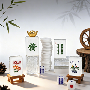 Modern Scallop Design Acrylic American Mahjong Rack Magnetic Pusher Luxury Plastic Magnetic Mah Jong Holder Poker <b>Entertainment</b> - Product Image 4