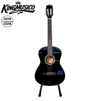 Guitare classique pleine taille avec corps en tilleul, touche teintée, cordes en acier, idéale pour les débutants, les étudiants et la pratique