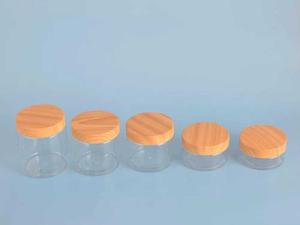 Cosmetic Pet Jar Plastic Cream Jar with Plastic Bamboo Lid 80ml 100ml 120ml 150ml 200ml 250ml 300ml 400ml 500ml 800ml - Product Image 5