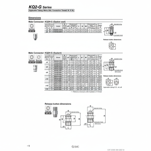 นิวเมติกส์แบบสัมผัสเดียว KQ2H10-01GS ชิ้นส่วนนิวเมติก SMC - Product Image 1