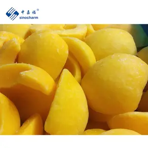 Sinocharm Crop Variety 28 Jintong 83 Guanwu GoldenKing Freestone Halve Cut pesche congelate pesca gialla