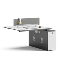 Modulaire moderne personnalisé ouvert Plan 2 personnes Table de travail poste de travail mobilier de bureau personnel bureaux de bureau