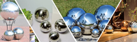 Ballon gonflable géant doré/argenté suspendu en forme de boule à miroir pour les fêtes de mariage et les décorations d'événements Sphère scellée en miroir