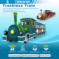 Train électrique sans rails pour enfants, attraction très populaire pour parcs d'attractions, centres commerciaux, grande taille, en acier