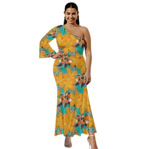 Kunden spezifische polynesische Stammes-Design Damen kleider Samoa Tattoo 6XL Overs ize Mermaid Ballkleid Ballkleid - Product Image 2