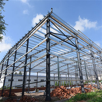 Structure en acier préfabriquée à ossature à pignon pour la construction légère de bâtiments industriels, conception d'entrepôts et d'usines à faible coût