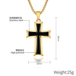 Collar con Colgante de Cruz de Acero Inoxidable para Hombre, Estilo Retro, en Oro y Plata, Joyería Masculina, Joyería de Moda - Product Image 6