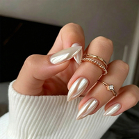 Ritual Relajante, Estilo Estético Suave, Placer Personal, Alegría Diaria para Mujeres, Uñas Adhesivas Cómodas y Relajantes de ABS
