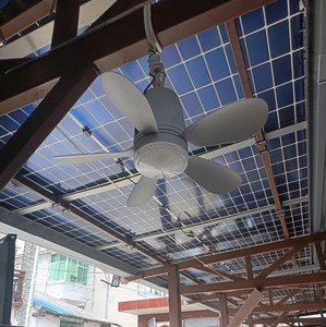 พัดลมโซลาร์ LED กลางแจ้ง 12W ลดราคาพิเศษ 2-in-1 พัดลมโซลาร์แบบพกพา แขวนได้ ตั้งได้ พร้อมรีโมท - Product Image 6