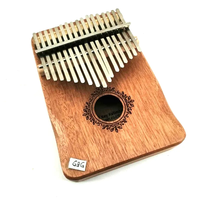 Mogno kalimba musical instrumento Kalimba 17 Teclas do Piano de Polegar