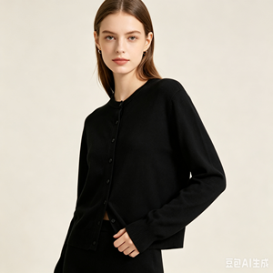Cardigan noir à col rond et simple boutonnage pour femme, style coréen, Marks & <span class=keywords><strong>Spencer</strong></span>, fermeture boutonnée sur le devant, taille UK 18 (EU 46) - Product Image 3