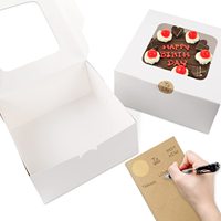 Boîtes à gâteau pop de mariage personnalisées en gros 10x10x5 boîtes en carton boîte à gâteau dessert en papier à emporter