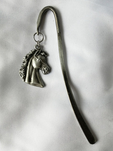 Cabeça de cavalo de prata antiga, marcador de página com liga de <span class=keywords><strong>metal</strong></span> - Product Image 4