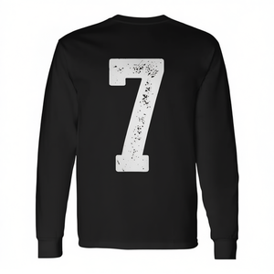 T-shirt à manches longues pour 7e anniversaire, numéro 7, style maillot de sport pour enfants de 7 ans - Product Image 2