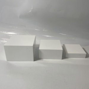 Exhibidores de Acrílico Blanco YAGELI de Diseño Moderno para Pasteles y Alimentos, Grosor Personalizado, Servicio Profesional, Muestra Gratuita para Buffet - Product Image 3