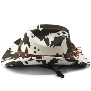 Wholesale <strong>Western</strong> Jazz Wool Customized Suitable Designer Custom Men Wide Brim Fedora Cowboy Patterns Felt Cowboy Cowgirl Hat - Product Image 3