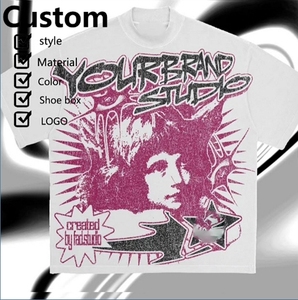 T-shirt imprimé surdimensionné en coton 100% personnalisé, poids lourd, streetwear d'été, impression sérigraphique pour hommes - Product Image 3