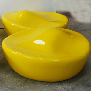 ม้านั่งหินแบบมีลักษณะเหมือนหินกรวดที่มีเสน่ห์แบบสาธารณะเก้าอี้ไข่ผ้านุ่มสำหรับสาธารณะบริเวณที่รอของตกแต่งเก้าอี้พักผ่อน - Product Image 5