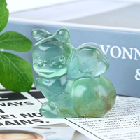Vente en gros de sculptures d'animaux en cristal naturel poli, matériaux mixtes, quartz, abeilles sculptées pour cadeau