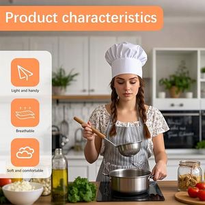 Gorro de Cocina Elástico Ajustable con Logotipo Personalizado Unisex para Restaurante, Servicio de Comida, Cafetería, Cocina, Panadero, Cocinero, Accesorios para Gorro de Chef - Product Image 5
