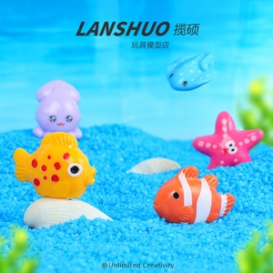 Resin Miniature Cartoon Marine Animal Diy Jewelry Set Artistic Home Decoration Keychain <b>Car</b> <b>Ornament</b> Materials - Product Image 2