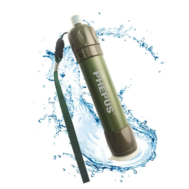 Purewell Water Filter Straw 0.01 Micron Outdoor Filter for Survival Camping
