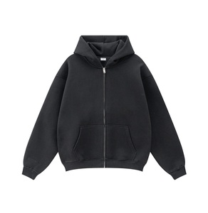 Sudadera con capucha y cremallera completa unisex de 345 g/m², <span class=keywords><strong>50</strong></span> % poliéster/<span class=keywords><strong>50</strong></span> % algodón, de gran tamaño y peso pesado, para hombre, venta al por mayor de fábrica - Product Image 3